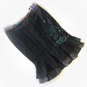 St-Martins XS Black Flirty Pencil Skirt DAMAGED